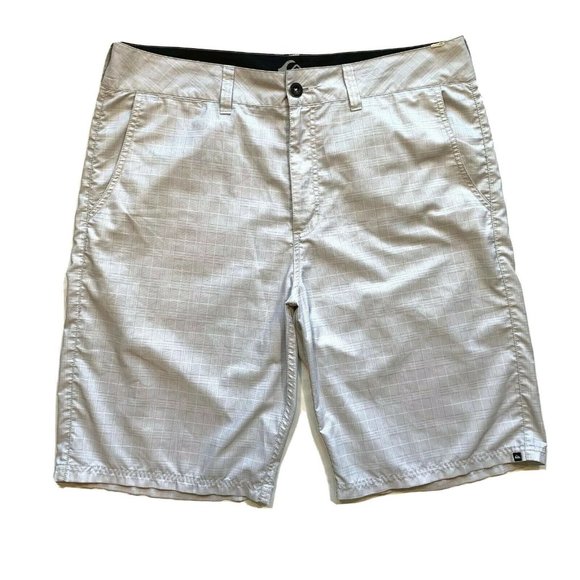 Quicksilver‎ Ambhibian Board Shorts Swim Trunks Mens 36 (37) Plaid Surfing Beach - Picture 1 of 12